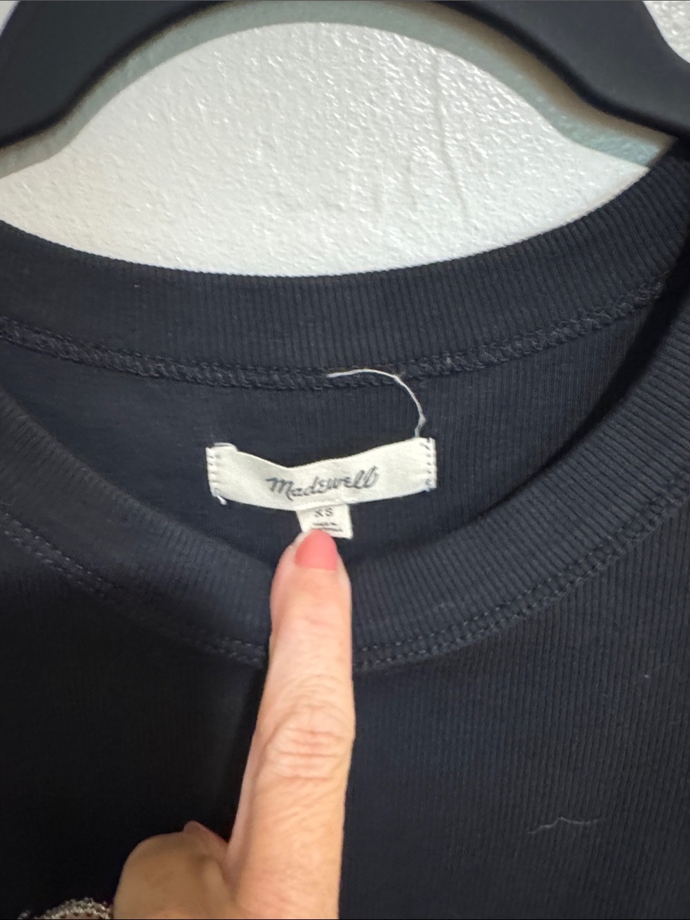 Madewell Black Ribbed Cropped Tank - Picture 2 of 5